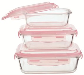 Üveg élelmiszertartó doboz szett 3 db-os Freska – Premier Housewares
