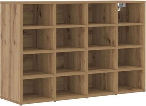 vidaXL Cipőszekrény polcokkal Artisan tölgy 103 x 30 x 67 cm Faanyag
