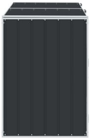 antracit acél kerekes szemetes tároló dupla tárolókhoz 138 x 79 x 117 cm