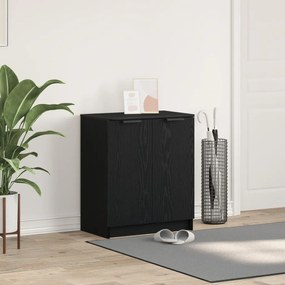 Cipőszekrény Fekete Tölgy 59x35x70 cm Mérnöki Fa