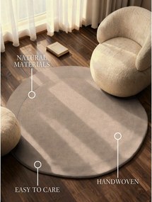 Bézs kézi szövésű gyapjúkeverék kerek szőnyeg ø 160 cm Kari Organic – Villeroy&amp;Boch