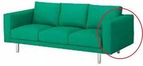 Ikea Norsborg Kanapé kartámasz huzat 2,3 személyes, Zöld