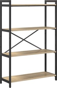 vidaXL Könyvespolc Sonoma tölgy 80 x 30 x 120 cm Faanyag