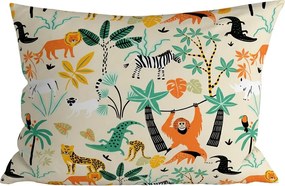 Mikroszálas párnahuzat JUNGLE FRIENDS 70x90 cm, színes