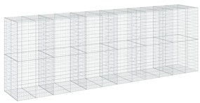 horganyzott vas gabion kosár fedéllel 600 x 100 x 200 cm