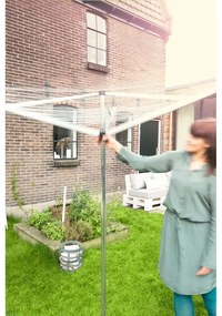 Ezüstszínű kerti ruhaszárító 30 m Essential – Brabantia