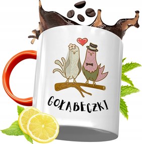 Narancssárga Bögre Valentin Napra Lányoknak, fényképes nyomattal