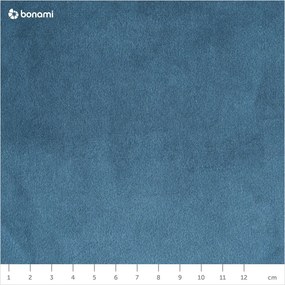 Magic kék bársony sarokkkanapé, jobb oldali - Scandic