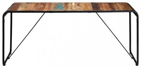 tömör újrahasznosított fa étkezőasztal 180 x 90 x 76 cm