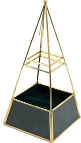 Ékszertartó Állvány Piramis Arany Zöld H-32cm