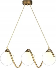 Függőlámpa Mennyezeti Csillár Gömbök arany Modern Led 3*G9 tejfehér