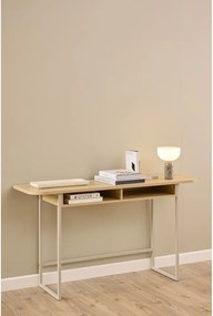 Natúr színű konzolasztal tölgyfa dekorral 40x140 cm Darlington – Actona