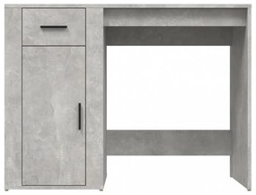 betonszürke szerelt fa íróasztal 100x49x75 cm