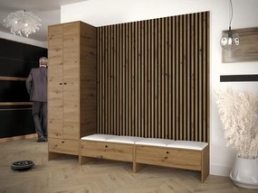 Előszoba Esmaldos VI (artisan tölgy + fekete + fehér) . 1104729