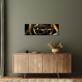 A modern absztrakció képe (órával) (90x30 cm)