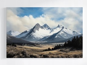 Poszter Tájkép Hegyek Csúcsok Hó Természet 60x40