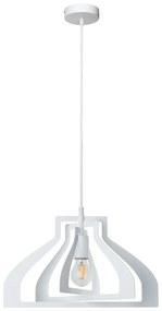 Justyna függőlámpa E27-es foglalat, 1 izzós, 60W fehér, közepes méretű lámpa alakú búrával