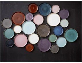 Rózsaszín-szürke desszertes kőedény tányér ø 17 cm Gastro Grey/Light Pink – Bitz