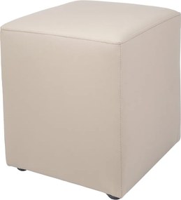 Cube puff - POLY műbőr - krém R