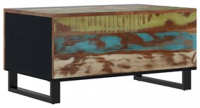tömör újrahasznosított és szerelt fa dohányzóasztal 80x50x40 cm