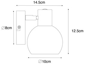 Art Deco reflektor arany színben zöld üveggel - Vidro