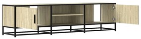 sonoma tölgy színű szerelt fa és fém TV-szekrény 160x35x41 cm