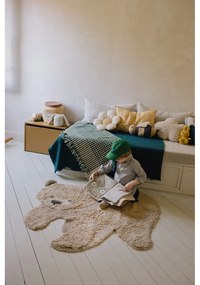 Bézs mosható kézi szövésű pamut gyerek szőnyeg 120x122 cm Bear – Lorena Canals