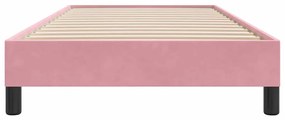 vidaXL rózsaszín bársony rugós ágy matrac nélkül 100x210 cm
