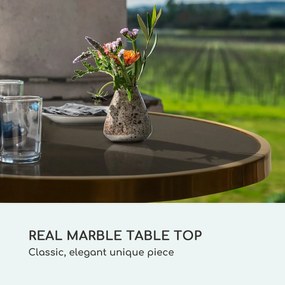 Patras Lux, bisztró asztal háromlábú talapzattal, márvány asztal, Ø: 57,5 cm, magasság: 72 cm