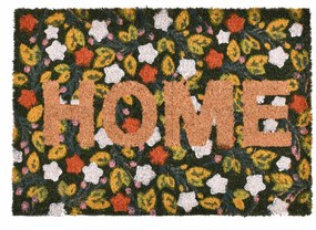 Lábtörlő 60x40 cm gumi, kókusz, Home Natura virág mintával