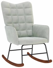 világosszürke bársony hintaszék ülőkével