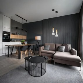 LED Csillár zsinóron LUCCO LED/13W/230V átm. 15 cm füstös