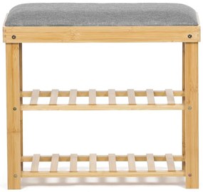 Natúr Bambusz Cipős, Szürke Színben DR-N1010 GREY2