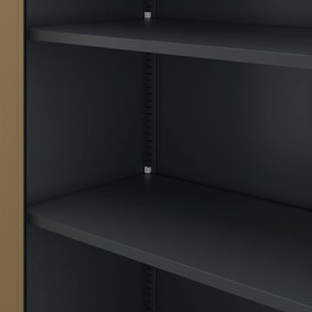 Antracit / dió rekeszes fémszekrény: Eco Design TOMASZ, 900 x 1850 x 450 mm