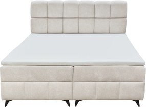 Boxspring ágy, 180x200, bézs, ALMA