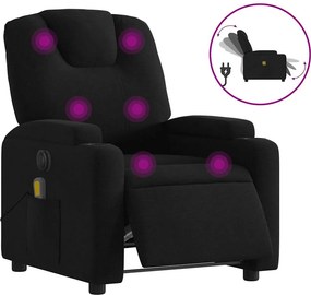 vidaXL fekete szövet elektromos dönthető masszázsfotel