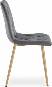 AKCIÓ Sötétszürke bársony étkezőszék LIBRA II. osztály