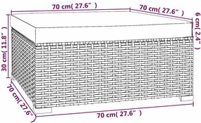5 részes fekete polyrattan kerti ülőgarnitúra párnákkal