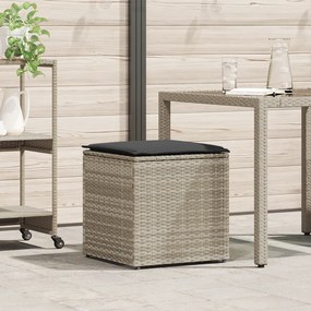 vidaXL Kültéri Tároló Doboz Világosszürke és Sötétszürke Szintetikus rattan