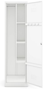 AGNES fém takarítószekrény, 500 x 1850 x 500 mm, fehér