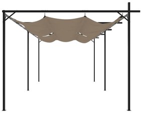 tópszínű pergola behúzható tetővel 589 x 292 x 230 cm