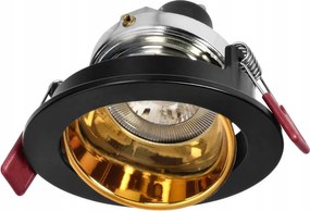 Fondi Rc mennyezeti spot lámpatest, MR16/GU10, kerek, fekete-arany