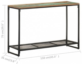 tömör újrahasznosított fa tálalóasztal 110 x 35 x 75 cm
