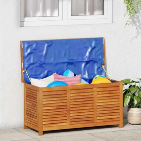 vidaXL tömör akácfa kerti tárolóláda zsaluval 113 x 50 x 56 cm