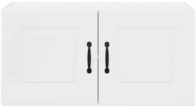 Fali konyhaszekrény Magas Fényű Fehér 80 x 31 x 40 cm Faanyag