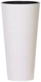 Prosperplast TUBUS SLIM fehér fényes 25 cm virágcserép