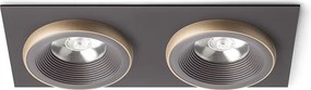 RENDL SHARM SQ II süllyesztett lámpa barna/gyöngyházarany 230V LED 2x10W 24° 3000K