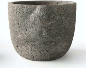 Virágtartó Fedő Fej 14 x 12 x10 cm Szürke