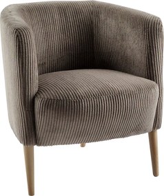 Fotel, szürkésbézs Taupe/bükk, ALIEN