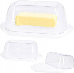 Vajtartó 18x11x7 cm vajtartó fedővel fehér